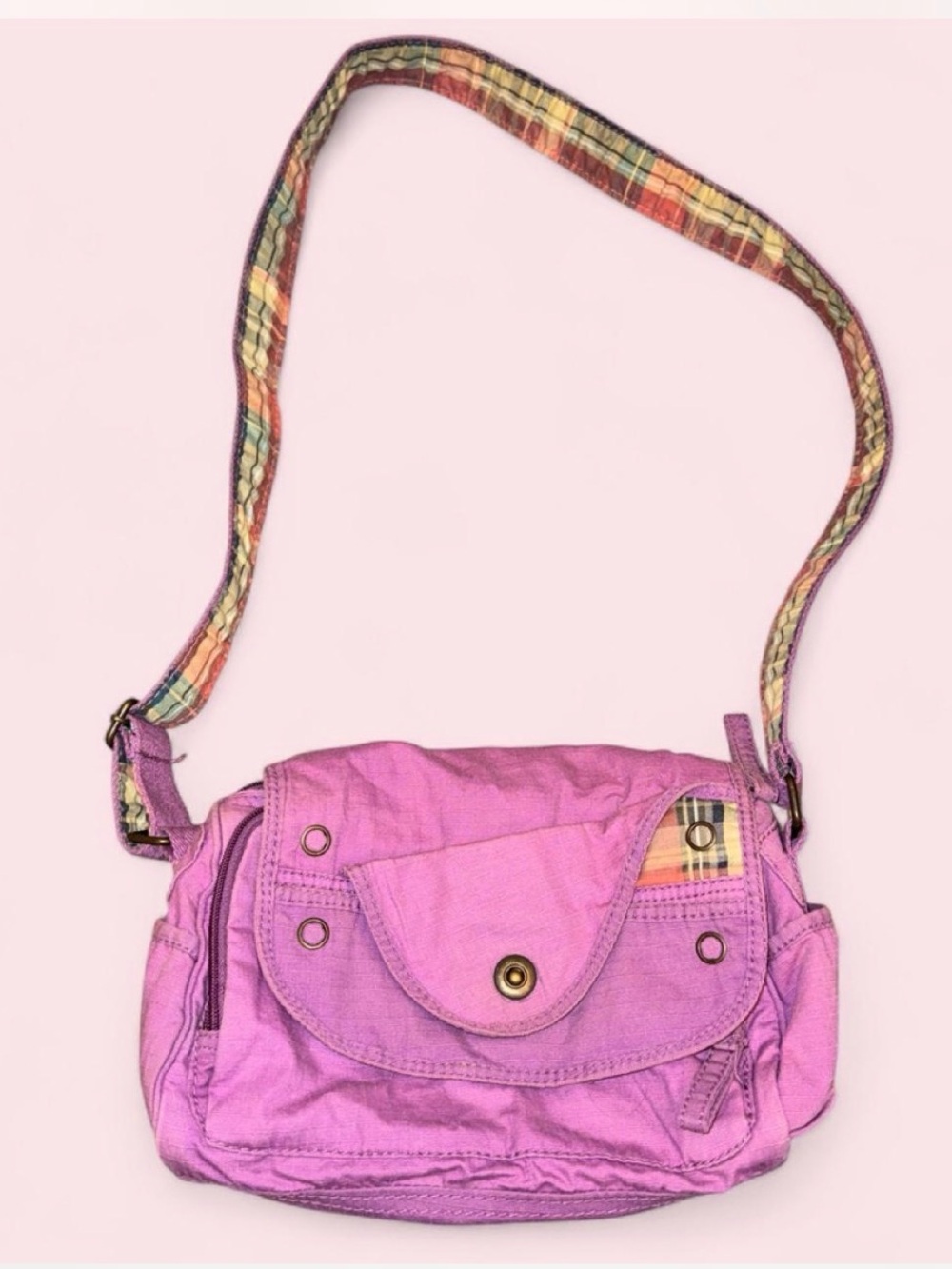 vintage Mudd canvas crossbody bag